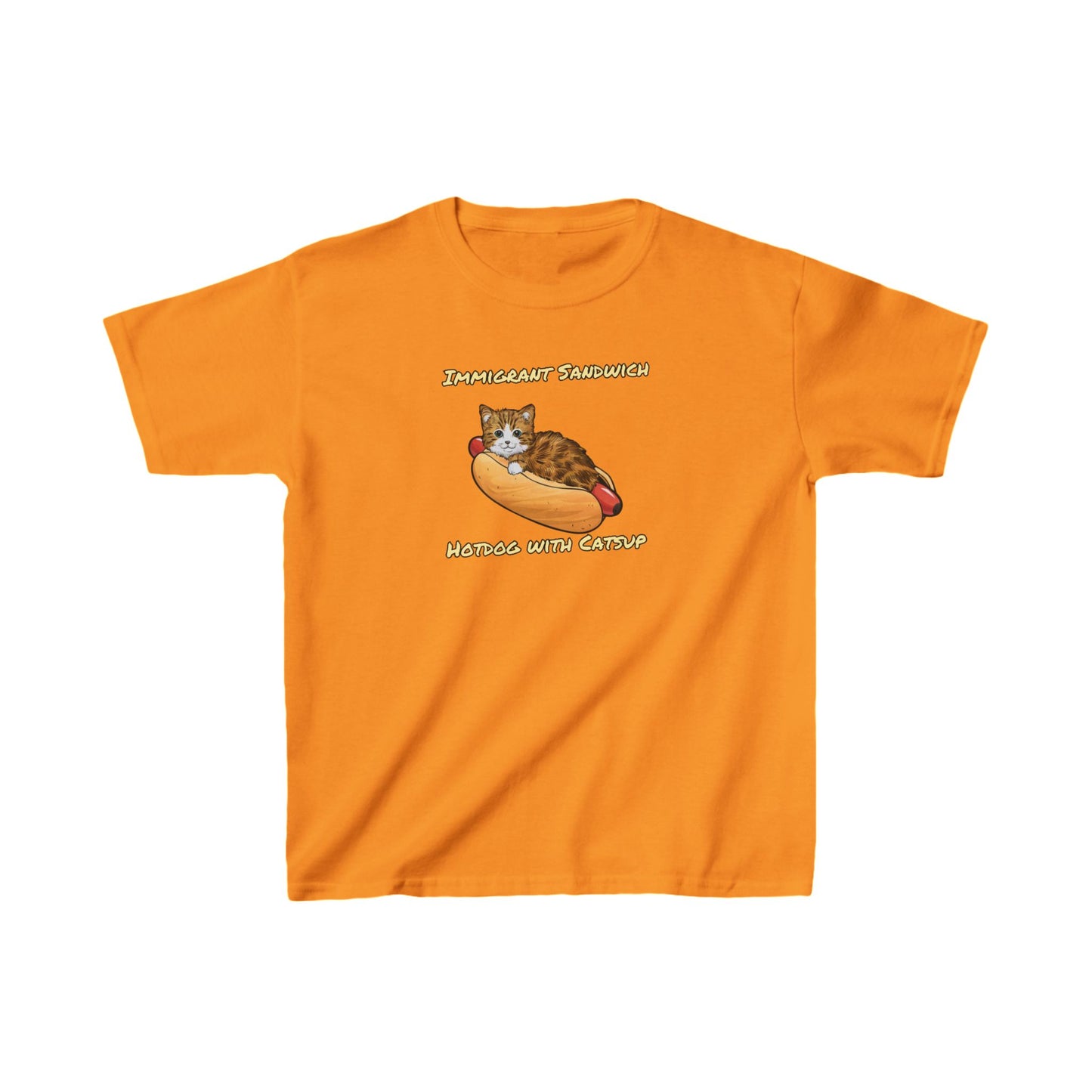 Immigrant Sandwich - Hotdog With Catsup |  Kids Heavy Cotton™ Tee