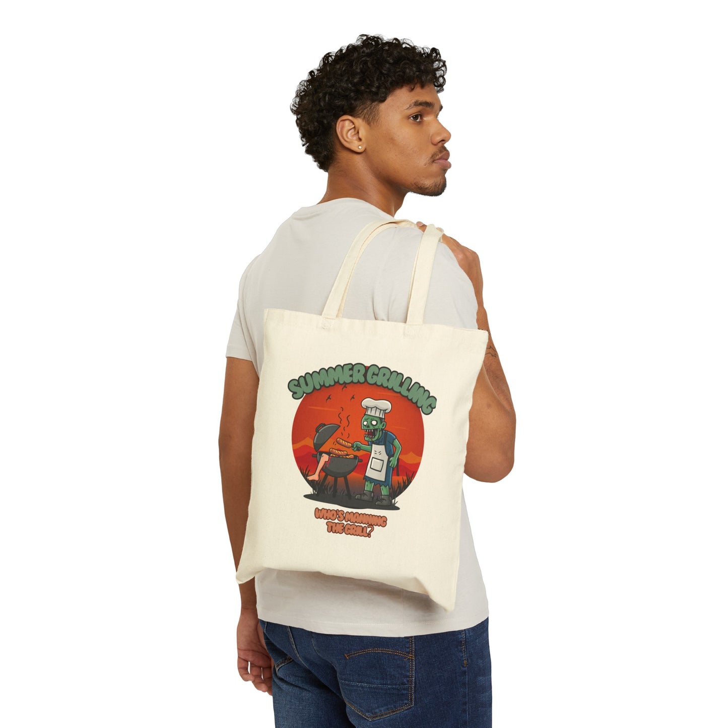 Undeadly Delicious: BBQ with the Living Dead | Cotton Canvas Tote Bag