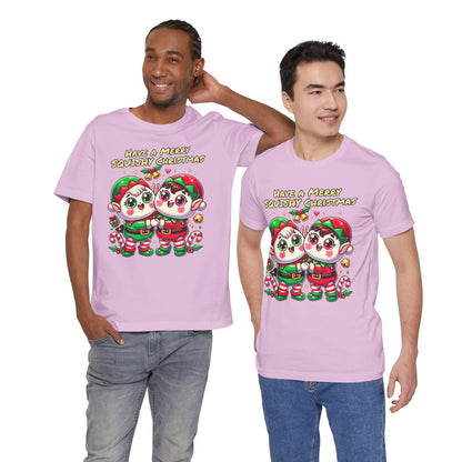 Santas Elves Say Have a Merry Squishy Christmas | Unisex Jersey Short Sleeve Tee