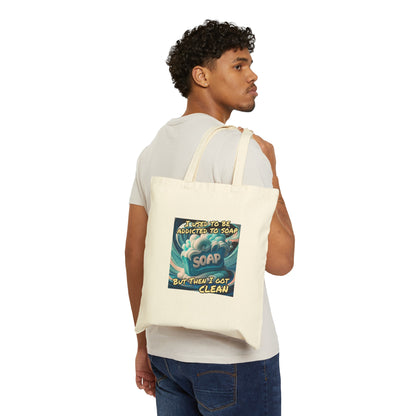 Sudsy SOS: My Soap Addiction Has Gone Too Far | Cotton Canvas Tote Bag