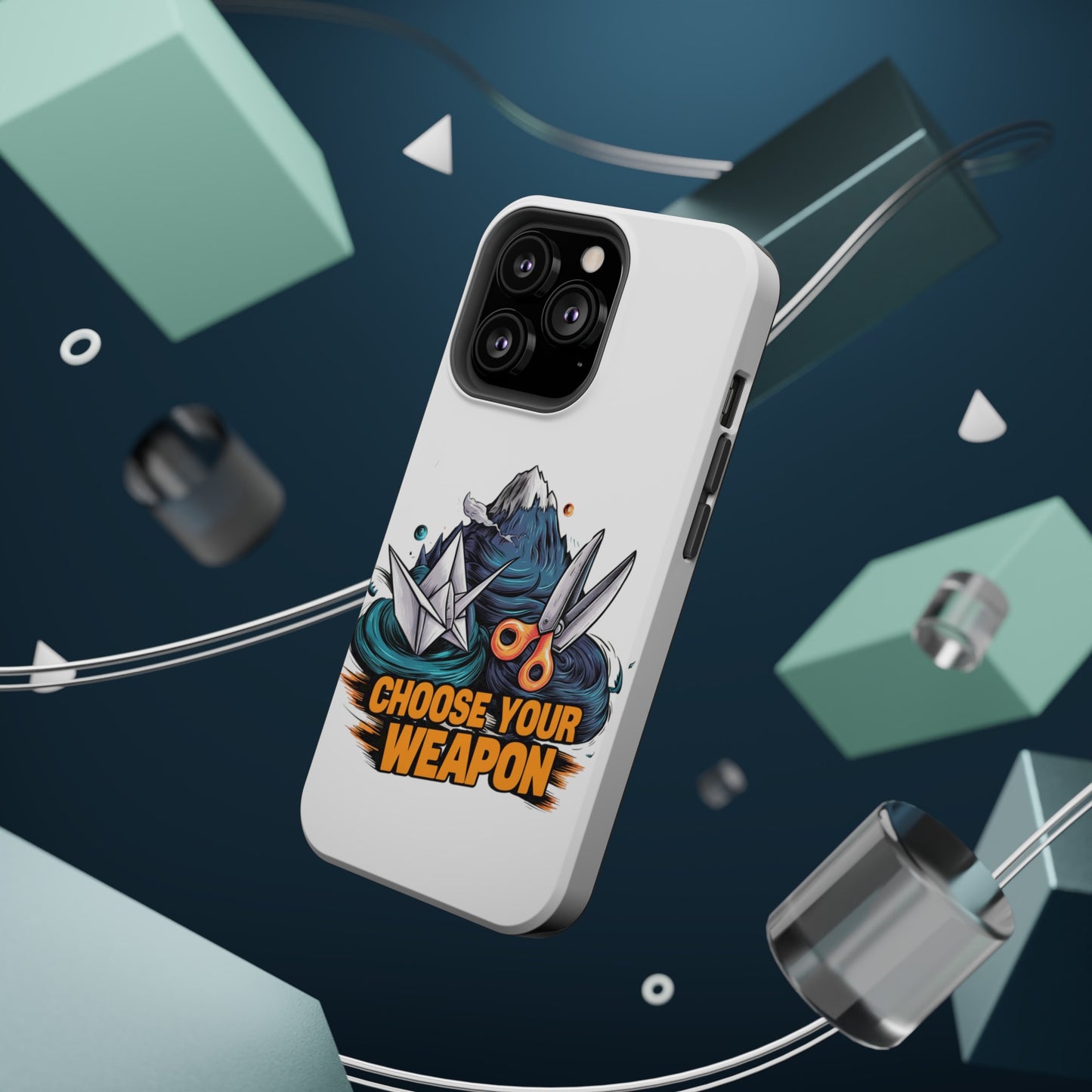 Choose Your Weapon: Rock, Paper, Scissors Showdown Phone Case | Magnetic Tough Cases