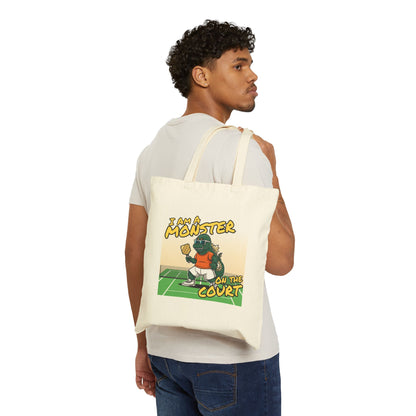 Monster Tote for a Monster on the Court | Cotton Canvas Tote Bag