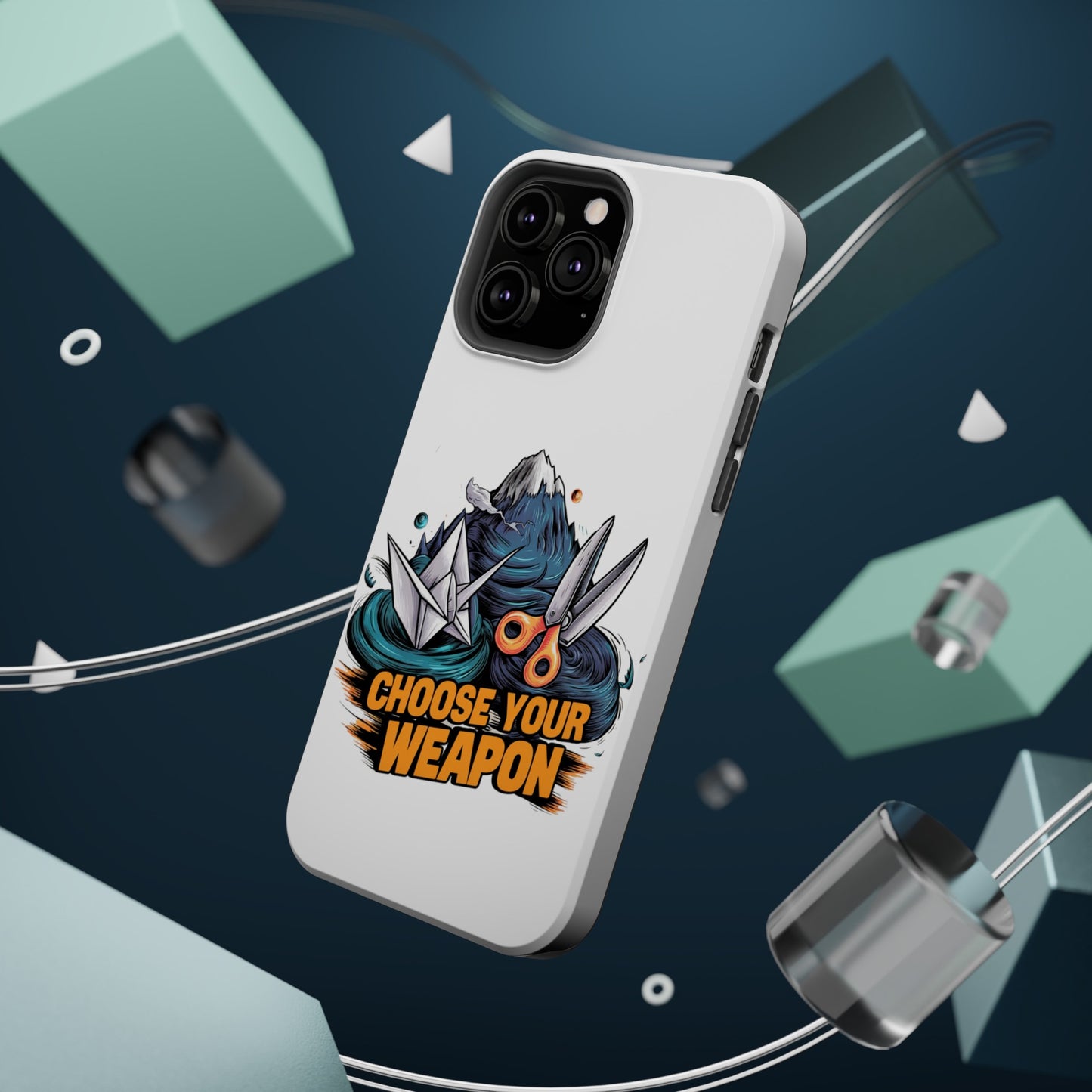 Choose Your Weapon: Rock, Paper, Scissors Showdown Phone Case | Magnetic Tough Cases