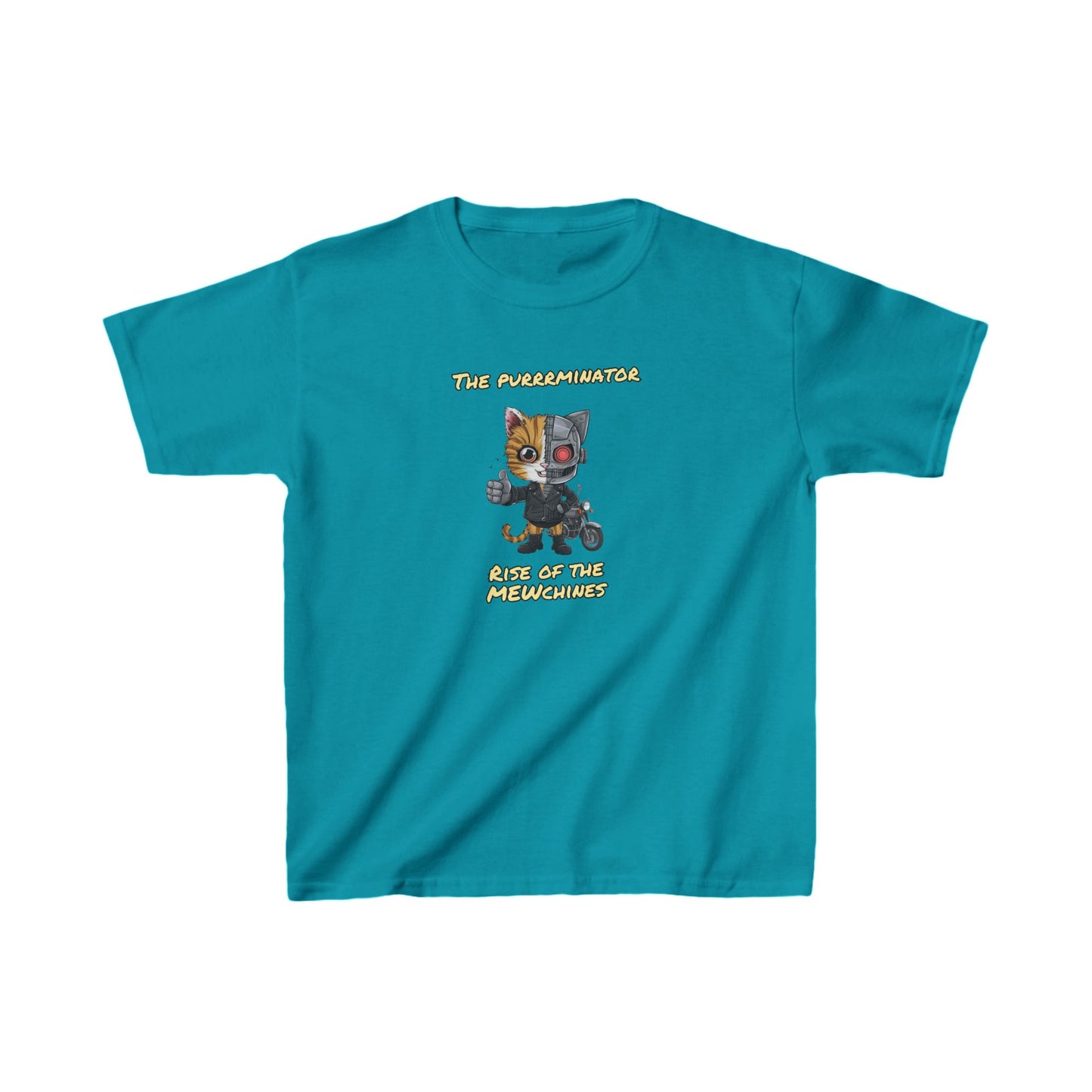 The Purrrminator - Rise of the Mewchines | Kids Heavy Cotton™ Tee