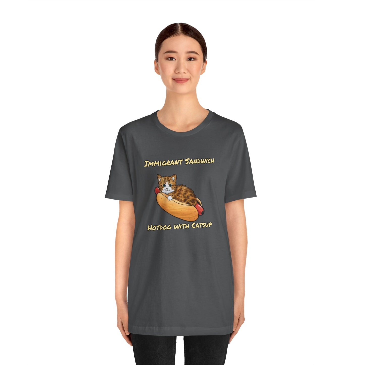 Immigrant Sandwich - Hotdog With Catsup | Unisex Jersey Short Sleeve Tee