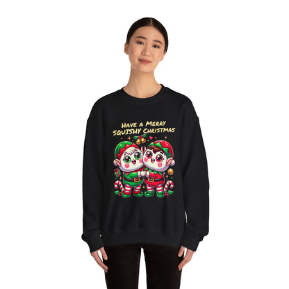 Santas Evles Say Have a Squishy Merry Christmas | Unisex Heavy Blend™ Crewneck Sweatshirt