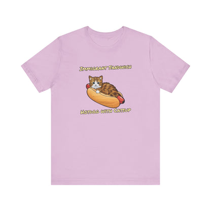 Immigrant Sandwich - Hotdog With Catsup | Unisex Jersey Short Sleeve Tee