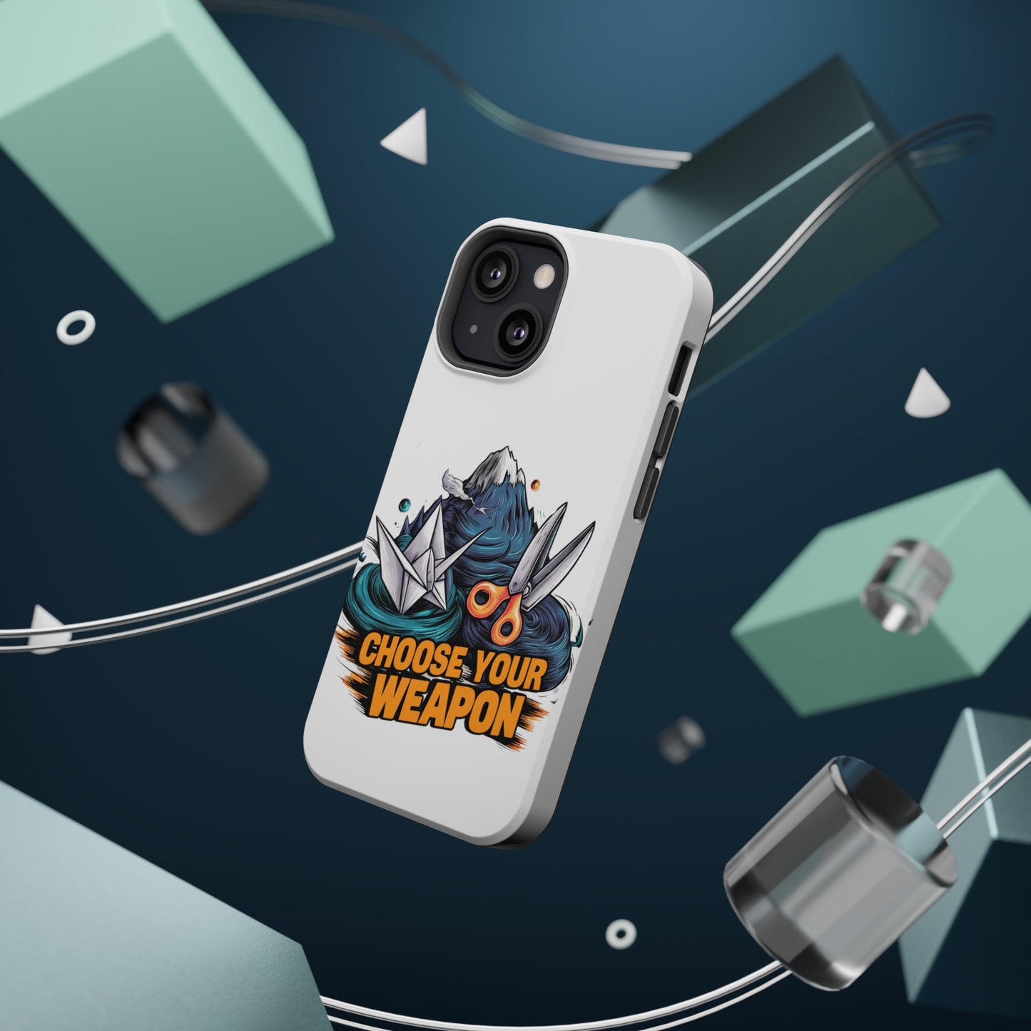 Choose Your Weapon: Rock, Paper, Scissors Showdown Phone Case | Magnetic Tough Cases