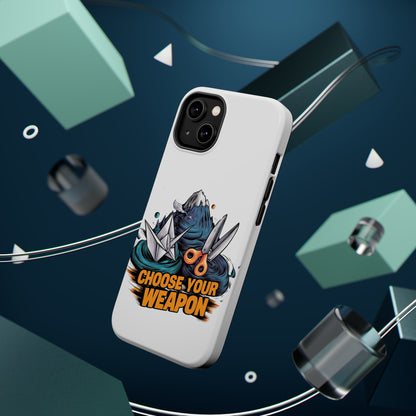 Choose Your Weapon: Rock, Paper, Scissors Showdown Phone Case | Magnetic Tough Cases