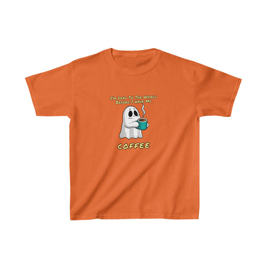 If you try to talk to me before I've had my coffee, I'll haunt you | Kids Heavy Cotton™ Tee