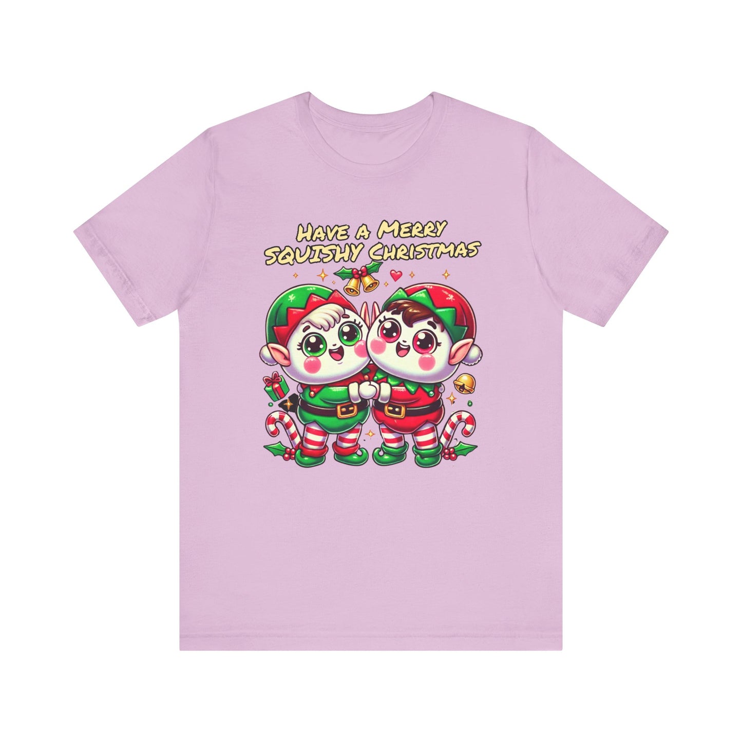 Santas Elves Say Have a Merry Squishy Christmas | Unisex Jersey Short Sleeve Tee