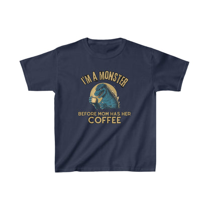 Atomic Breath? More Like Atomic Snooze! Godzilla Needs Coffee! |  Kids Heavy Cotton™ Tee