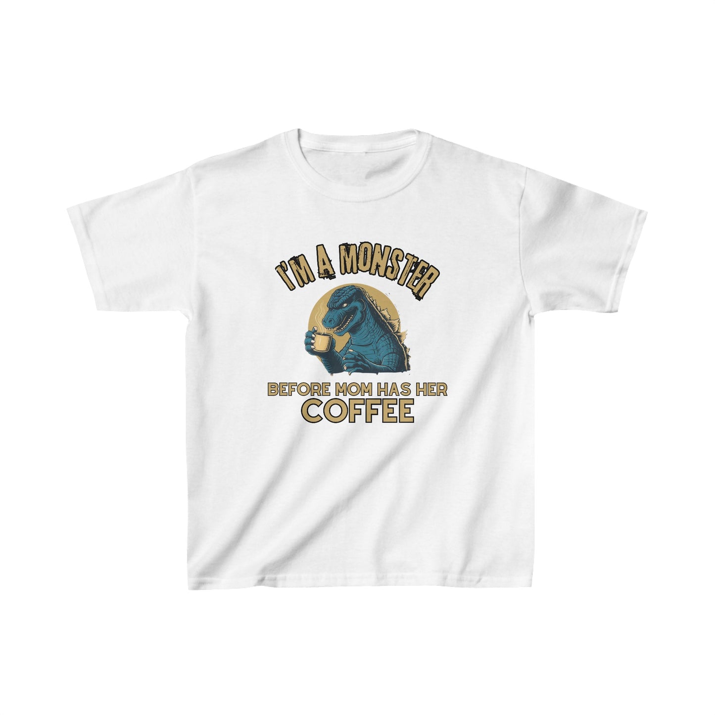 Atomic Breath? More Like Atomic Snooze! Godzilla Needs Coffee! |  Kids Heavy Cotton™ Tee