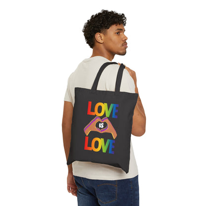 Love is love is love (and it's awesome - just like this tote bag) | Cotton Canvas Tote Bag