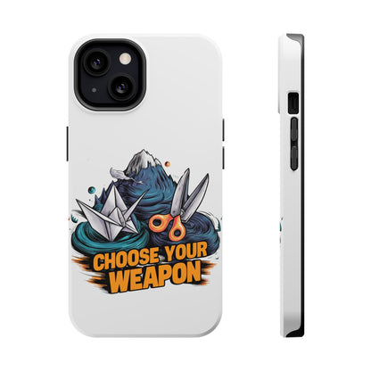 Choose Your Weapon: Rock, Paper, Scissors Showdown Phone Case | Magnetic Tough Cases