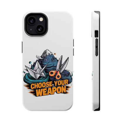 Choose Your Weapon: Rock, Paper, Scissors Showdown Phone Case | Magnetic Tough Cases