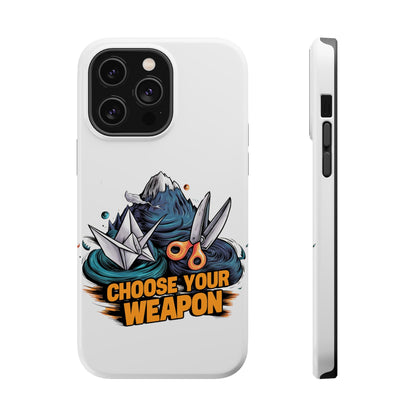 Choose Your Weapon: Rock, Paper, Scissors Showdown Phone Case | Magnetic Tough Cases