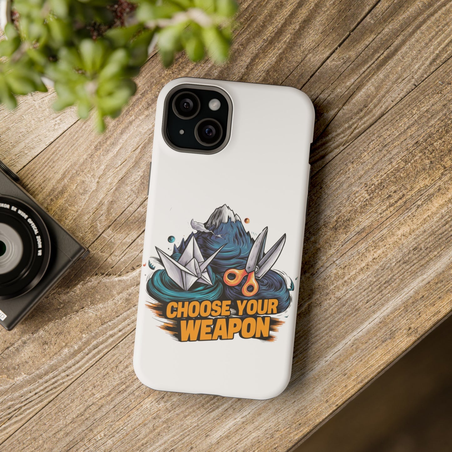 Choose Your Weapon: Rock, Paper, Scissors Showdown Phone Case | Magnetic Tough Cases