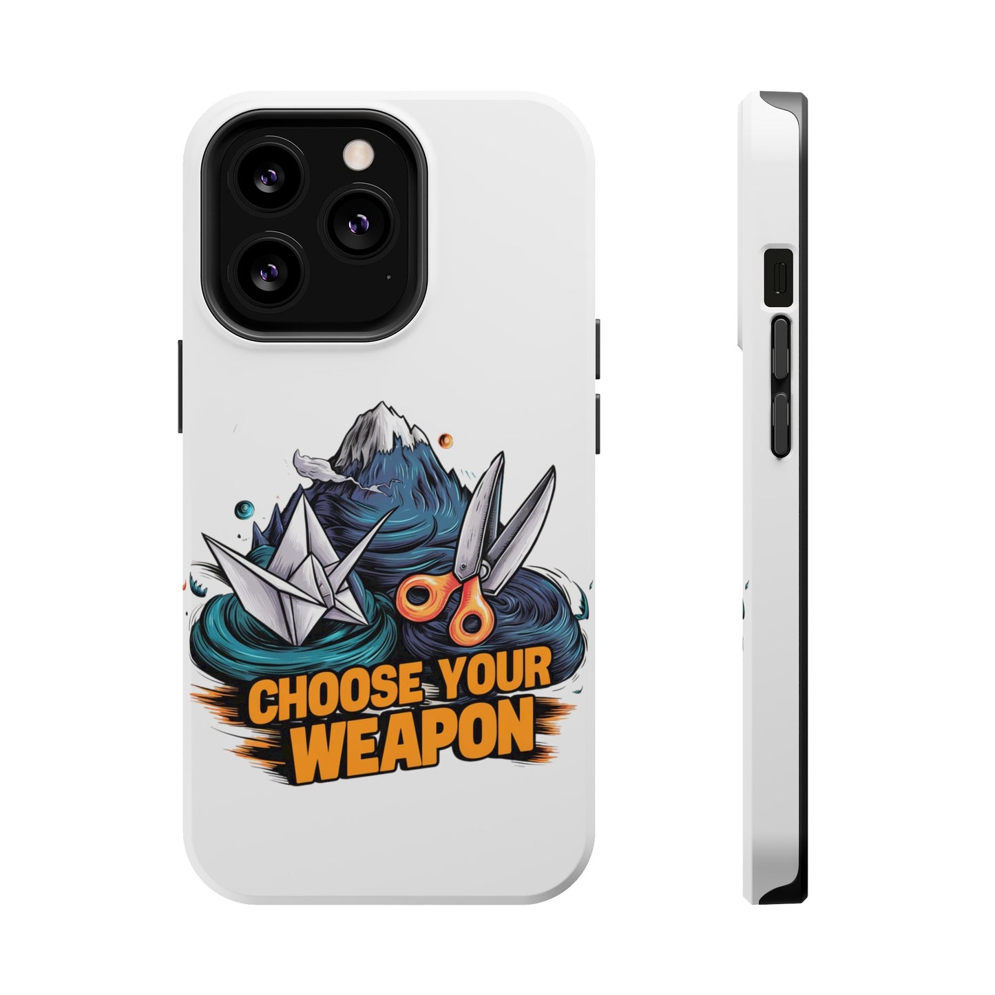 Choose Your Weapon: Rock, Paper, Scissors Showdown Phone Case | Magnetic Tough Cases