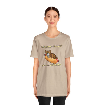 Immigrant Sandwich - Hotdog With Catsup | Unisex Jersey Short Sleeve Tee