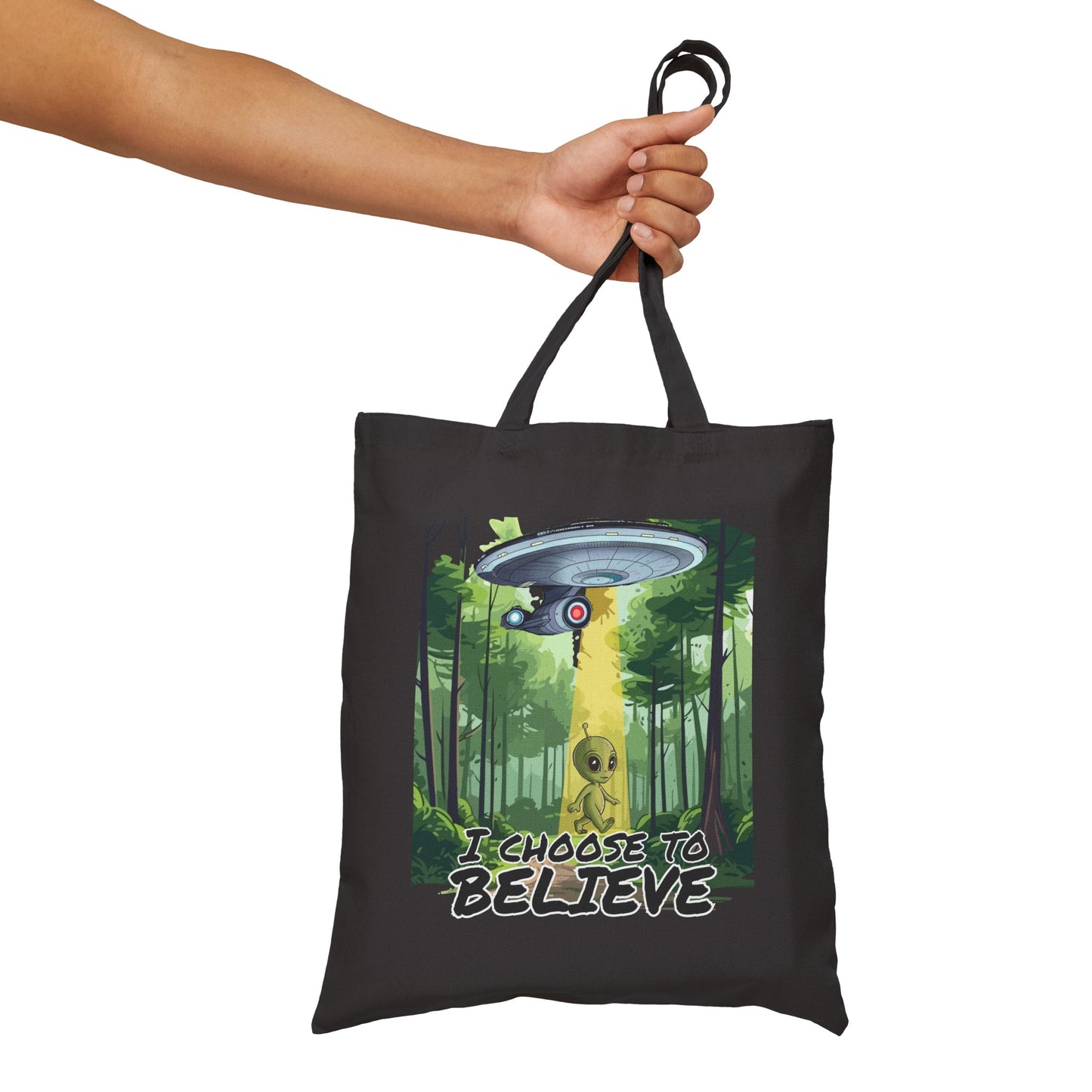 Don't Beam Me Up, Scotty! I Want to Live on This Weird, Wonderful Planet | Cotton Canvas Tote Bag