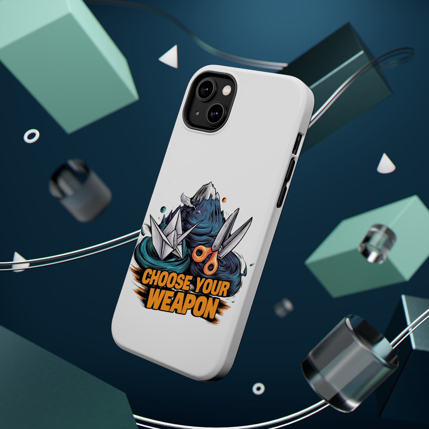 Choose Your Weapon: Rock, Paper, Scissors Showdown Phone Case | Magnetic Tough Cases