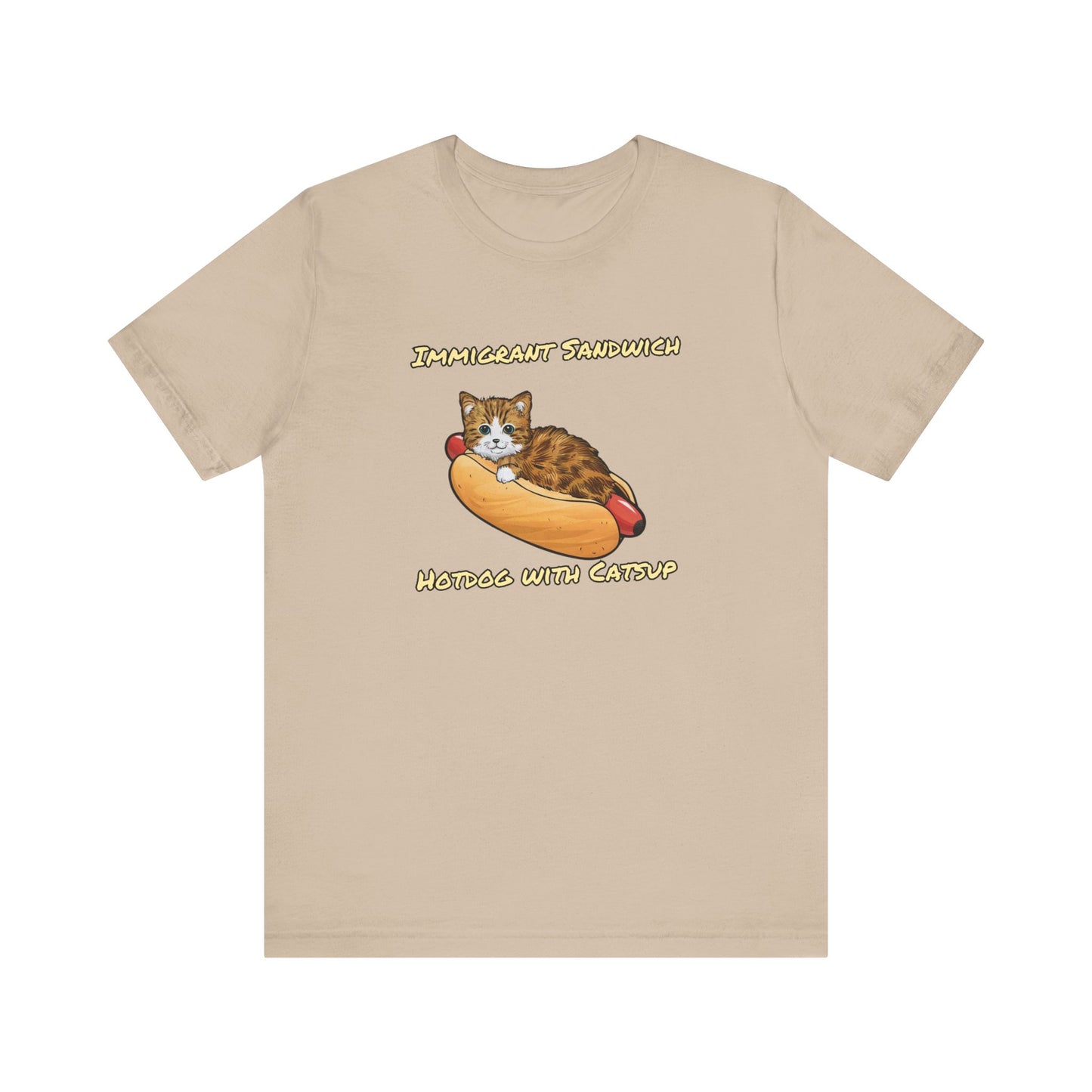 Immigrant Sandwich - Hotdog With Catsup | Unisex Jersey Short Sleeve Tee