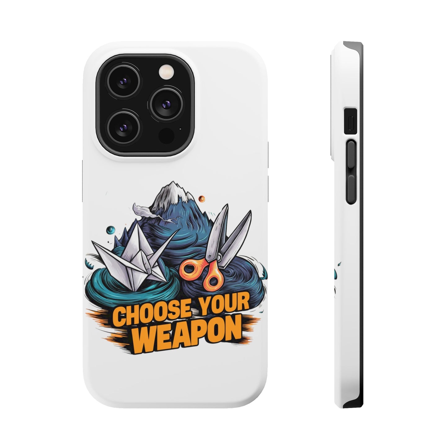 Choose Your Weapon: Rock, Paper, Scissors Showdown Phone Case | Magnetic Tough Cases