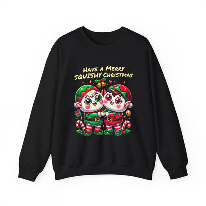 Santas Evles Say Have a Squishy Merry Christmas | Unisex Heavy Blend™ Crewneck Sweatshirt