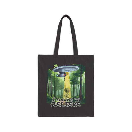 Don't Beam Me Up, Scotty! I Want to Live on This Weird, Wonderful Planet | Cotton Canvas Tote Bag