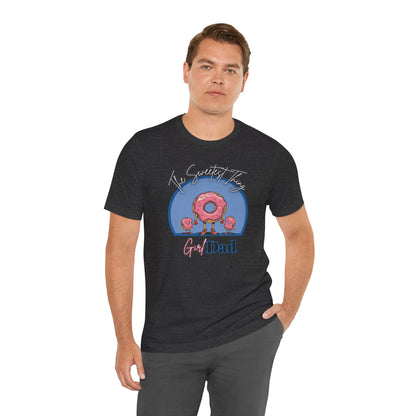 Running on Sprinkles & Smiles: Girl Dad Donut Duty | Unisex Jersey Short Sleeve Tee