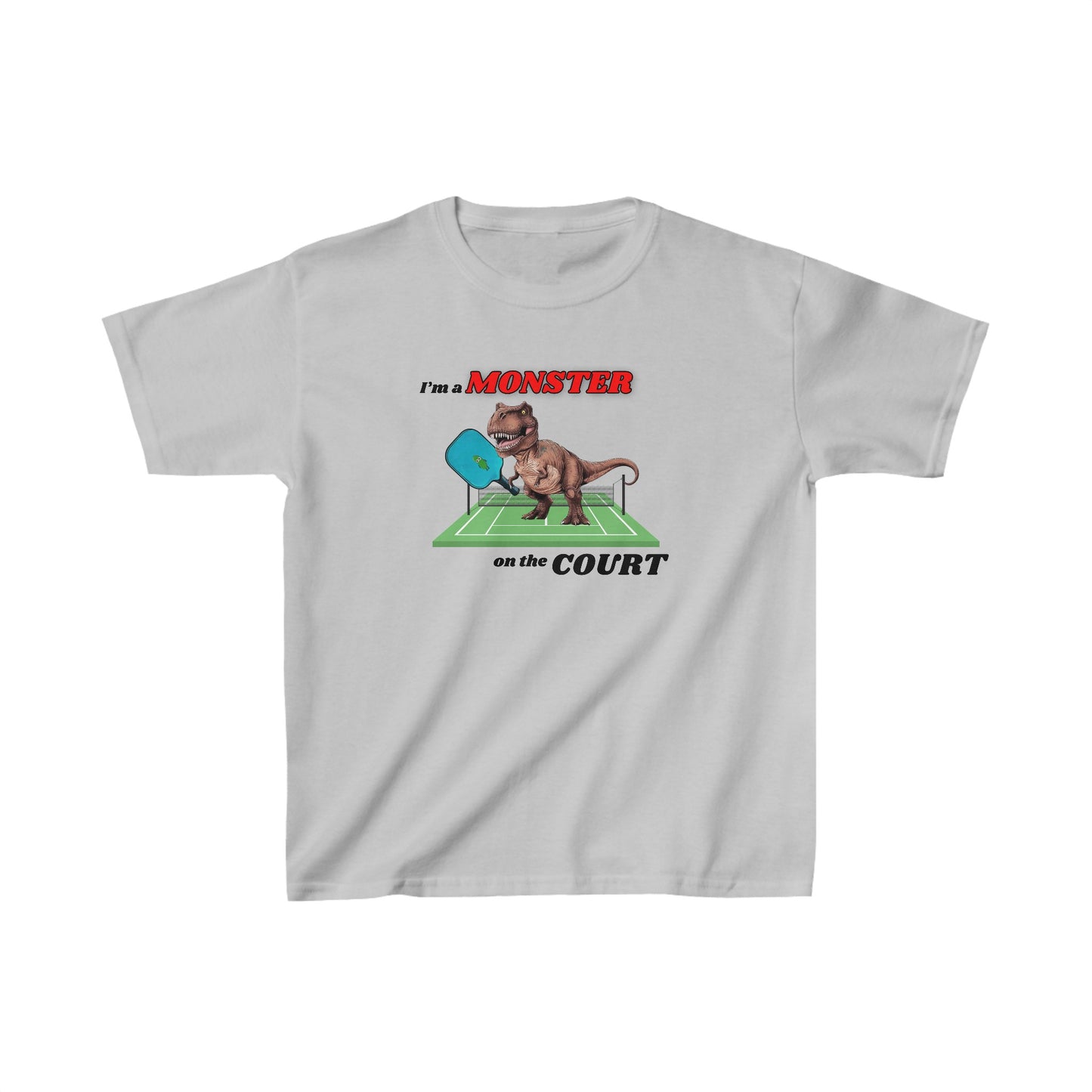 Rexcellent Returns: Challenge Me to a Pickleball Duel | Kids Heavy Cotton™ Tee