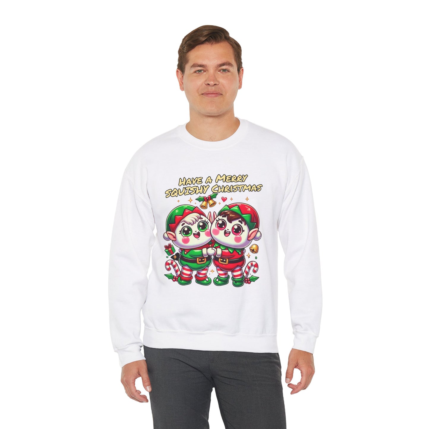 Santas Evles Say Have a Squishy Merry Christmas | Unisex Heavy Blend™ Crewneck Sweatshirt