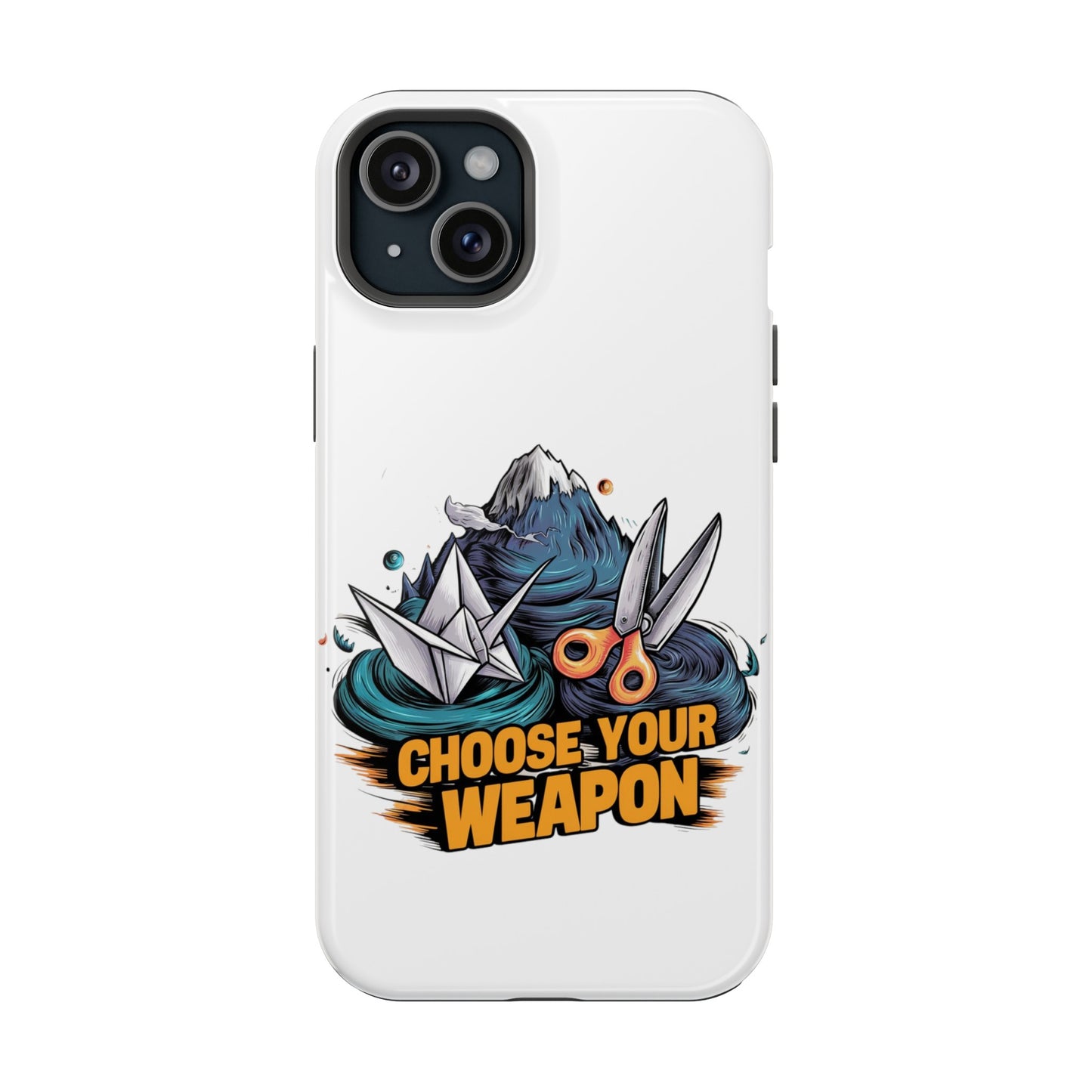 Choose Your Weapon: Rock, Paper, Scissors Showdown Phone Case | Magnetic Tough Cases