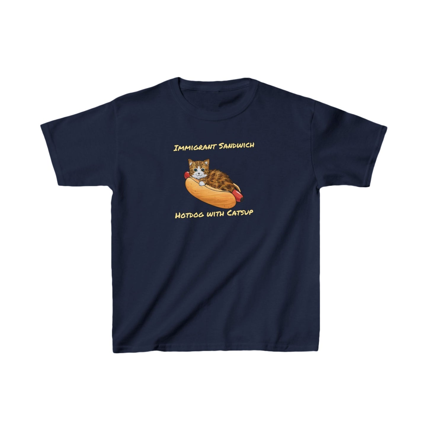 Immigrant Sandwich - Hotdog With Catsup |  Kids Heavy Cotton™ Tee