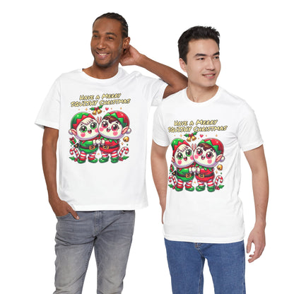 Santas Elves Say Have a Merry Squishy Christmas | Unisex Jersey Short Sleeve Tee