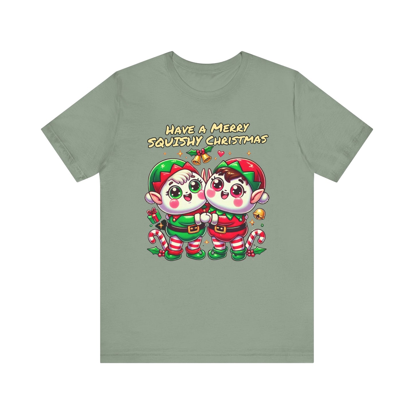 Santas Elves Say Have a Merry Squishy Christmas | Unisex Jersey Short Sleeve Tee