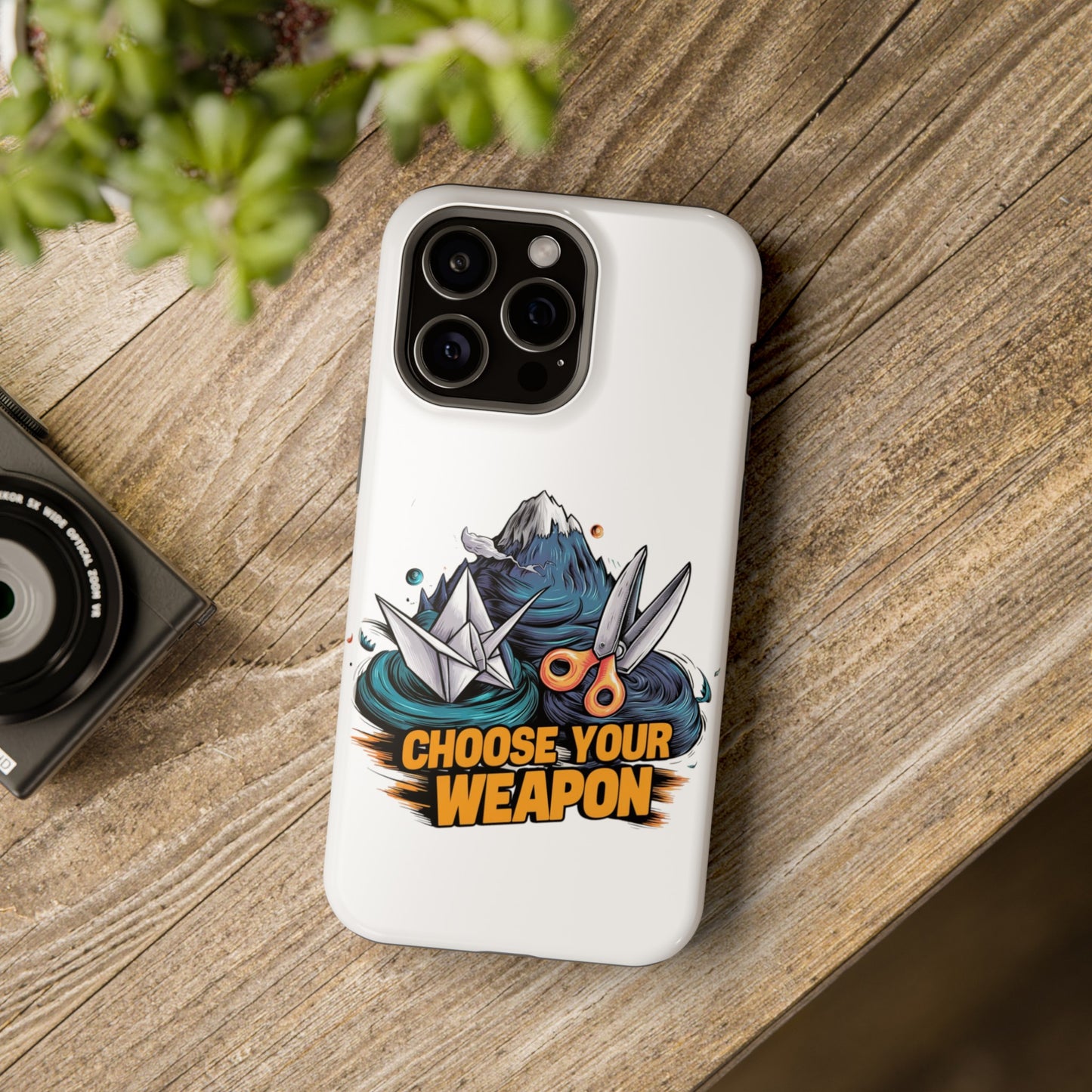 Choose Your Weapon: Rock, Paper, Scissors Showdown Phone Case | Magnetic Tough Cases