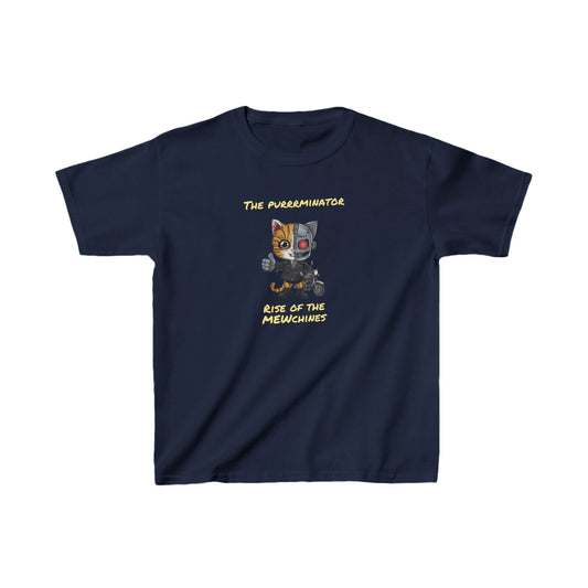 The Purrrminator - Rise of the Mewchines | Kids Heavy Cotton™ Tee