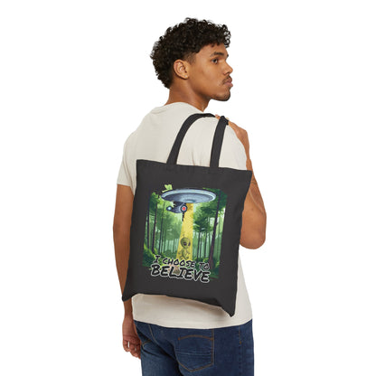 Don't Beam Me Up, Scotty! I Want to Live on This Weird, Wonderful Planet | Cotton Canvas Tote Bag