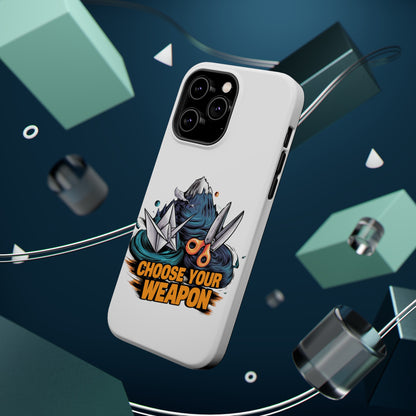 Choose Your Weapon: Rock, Paper, Scissors Showdown Phone Case | Magnetic Tough Cases