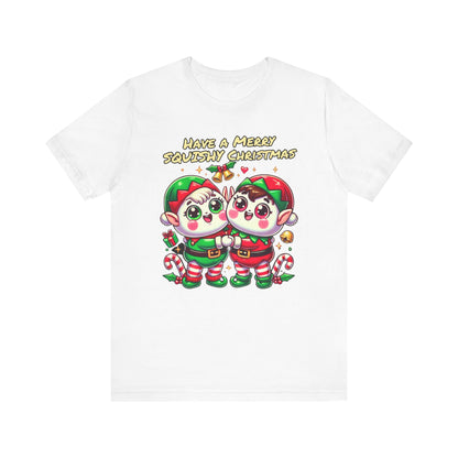 Santas Elves Say Have a Merry Squishy Christmas | Unisex Jersey Short Sleeve Tee