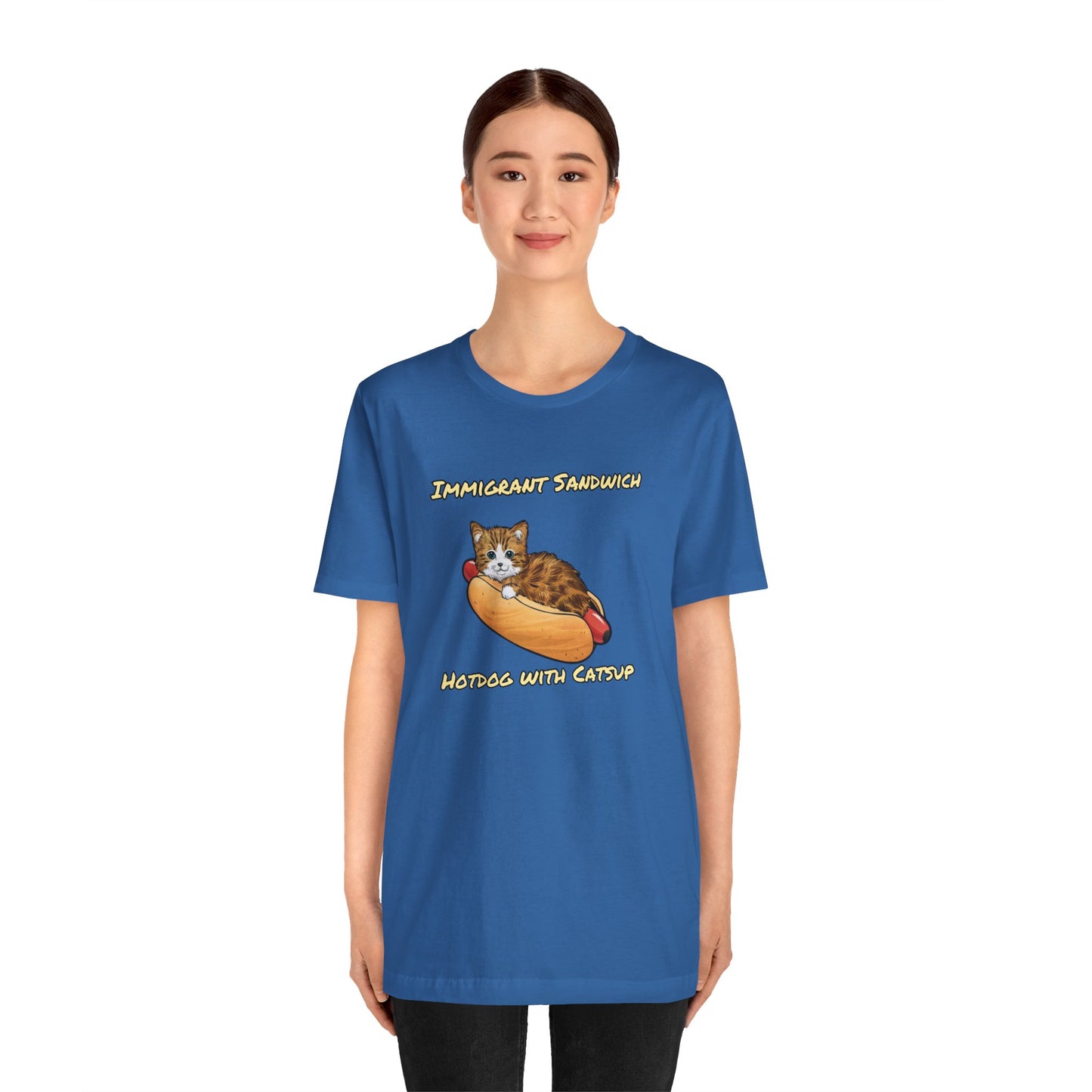 Immigrant Sandwich - Hotdog With Catsup | Unisex Jersey Short Sleeve Tee