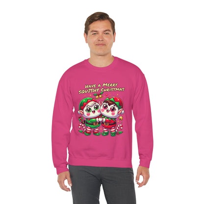 Santas Evles Say Have a Squishy Merry Christmas | Unisex Heavy Blend™ Crewneck Sweatshirt