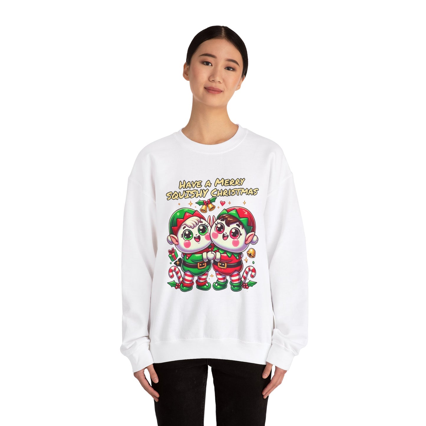 Santas Evles Say Have a Squishy Merry Christmas | Unisex Heavy Blend™ Crewneck Sweatshirt