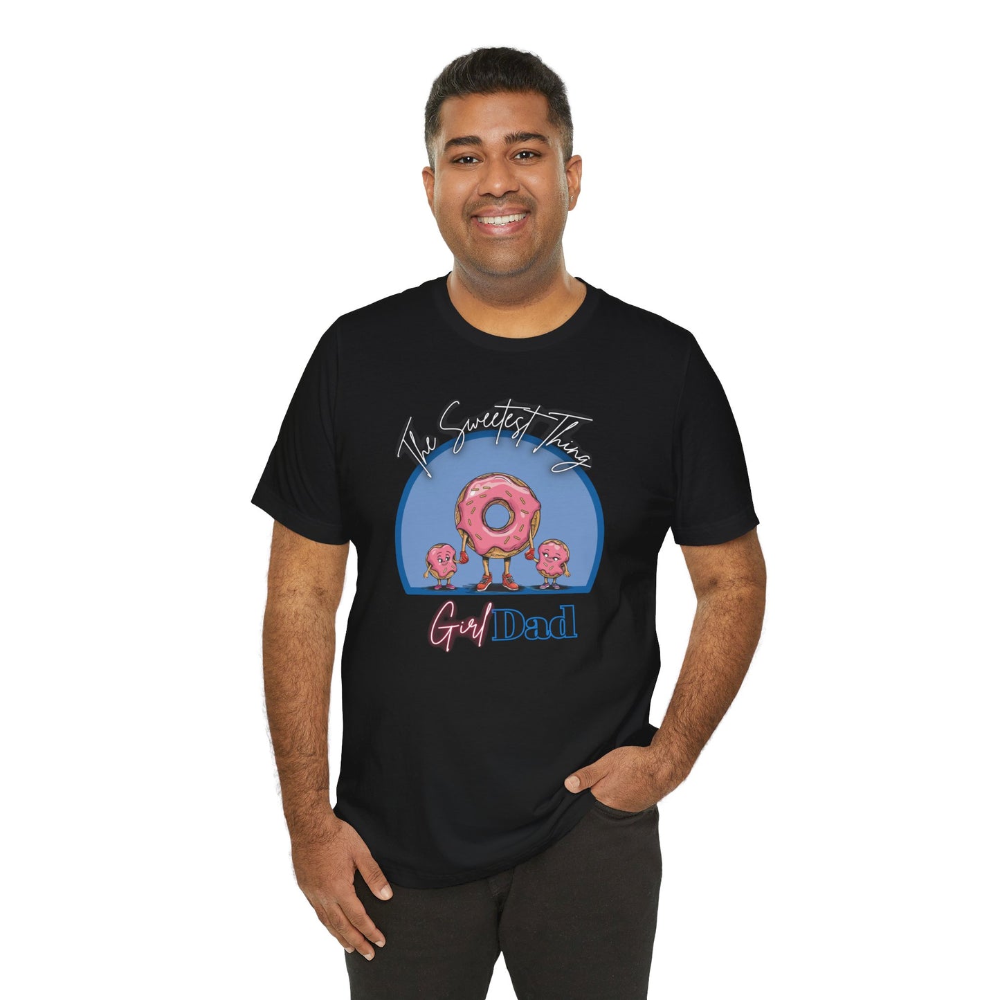 Running on Sprinkles & Smiles: Girl Dad Donut Duty | Unisex Jersey Short Sleeve Tee