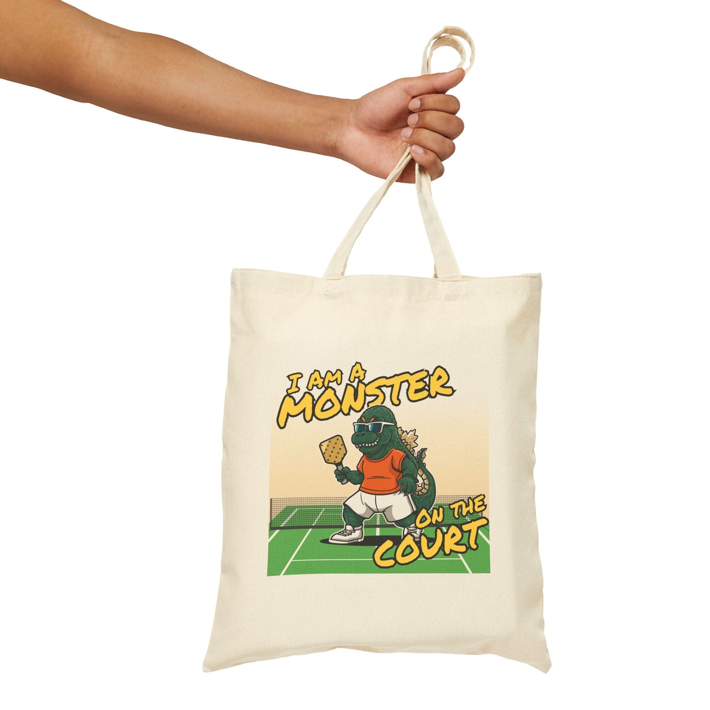 Monster Tote for a Monster on the Court | Cotton Canvas Tote Bag