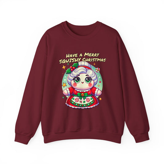 Mrs Claus Says Have A Squishy Merry Christmas | Unisex Heavy Blend™ Crewneck Sweatshirt