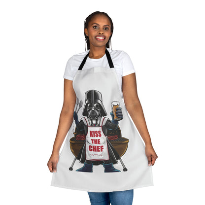 Grill Master Galaxy Apron - Kiss the Chef | Apron, 5-Color Straps (AOP)