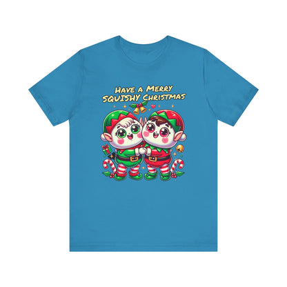 Santas Elves Say Have a Merry Squishy Christmas | Unisex Jersey Short Sleeve Tee